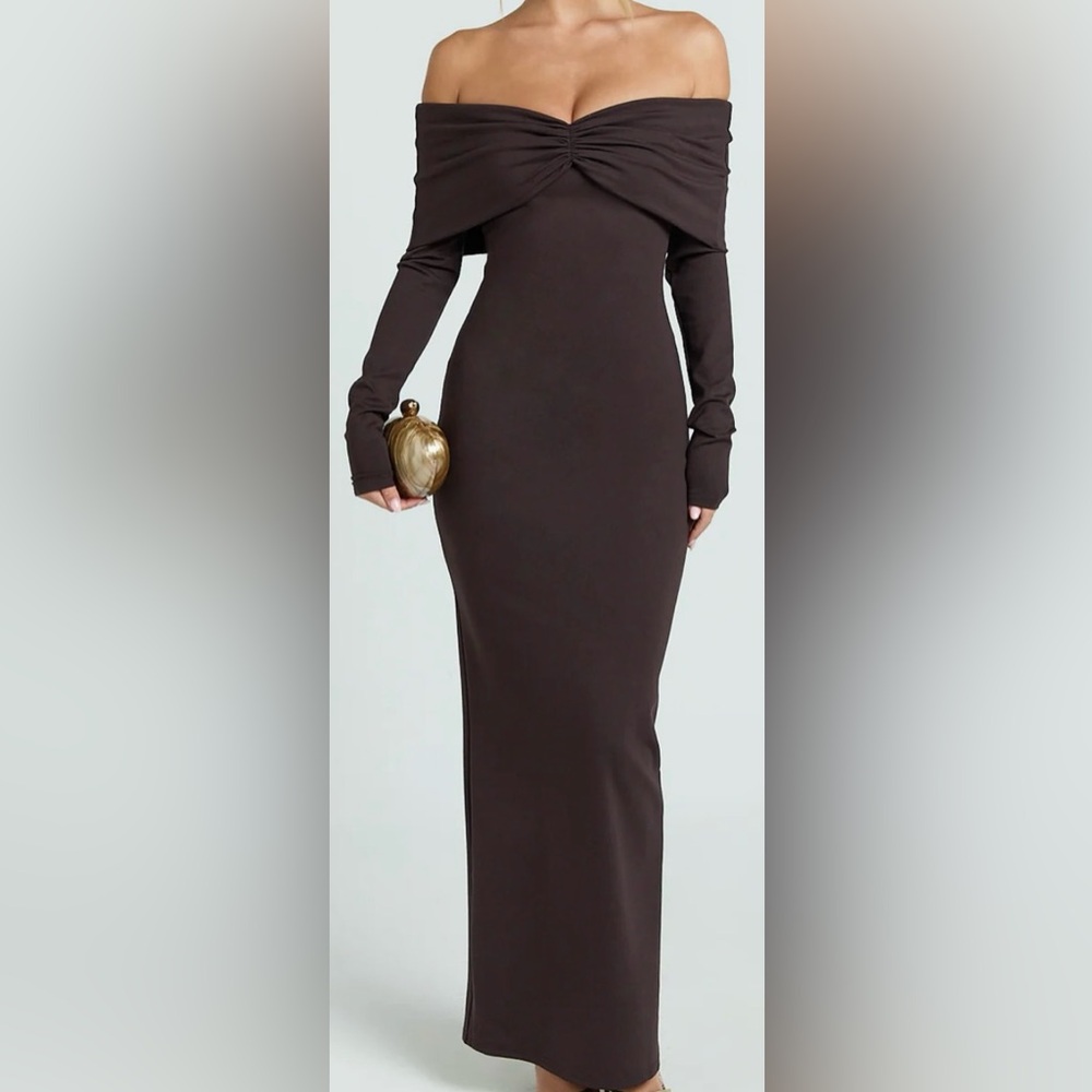 SHOWPO Brown Long Sleeve Dress